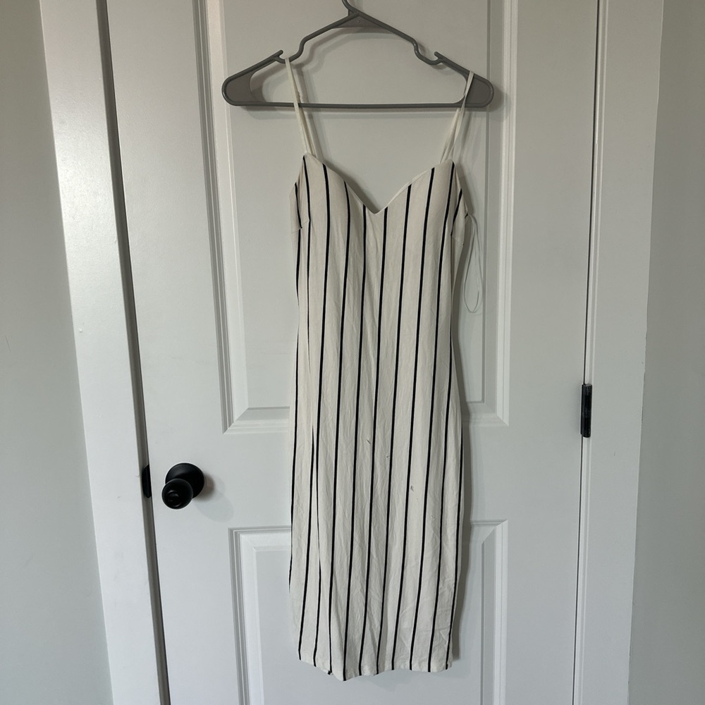 Fashion Nova Black and White Strapless Dress